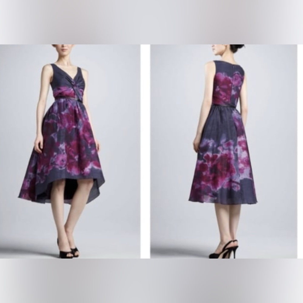 NWT Lela Rose By Neiman Marcus for Target Silk Blend Purple Watercolor size 2